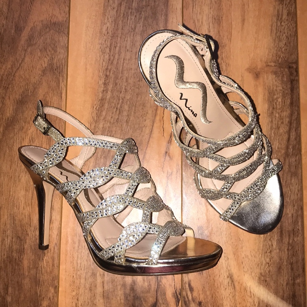 DSW Nina Gold Heels